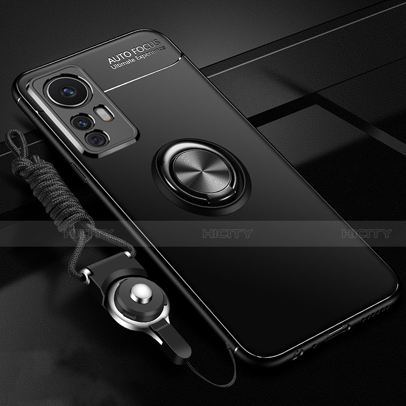 Funda Silicona Carcasa Ultrafina Goma con Magnetico Anillo de dedo Soporte A06 para Xiaomi Mi 12 5G