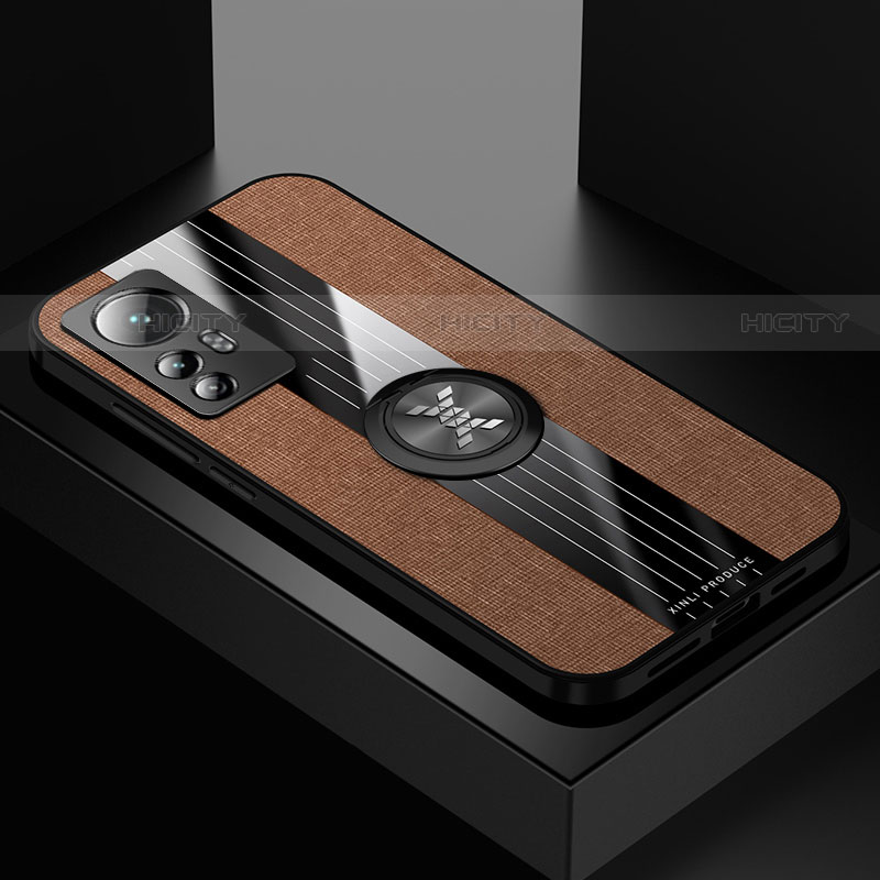 Funda Silicona Carcasa Ultrafina Goma con Magnetico Anillo de dedo Soporte A07 para Xiaomi Mi 12X 5G