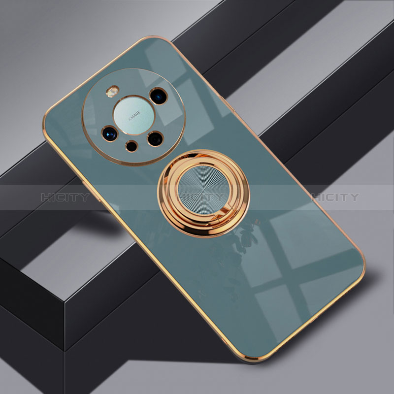 Funda Silicona Carcasa Ultrafina Goma con Magnetico Anillo de dedo Soporte AN1 para Huawei Mate 60