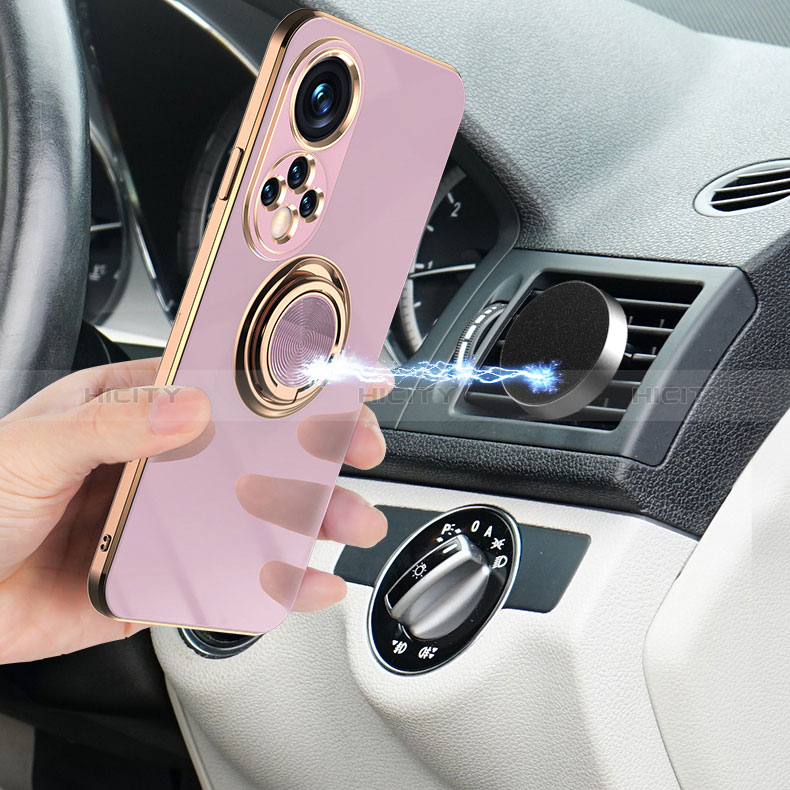 Funda Silicona Carcasa Ultrafina Goma con Magnetico Anillo de dedo Soporte AN1 para Huawei Nova 9