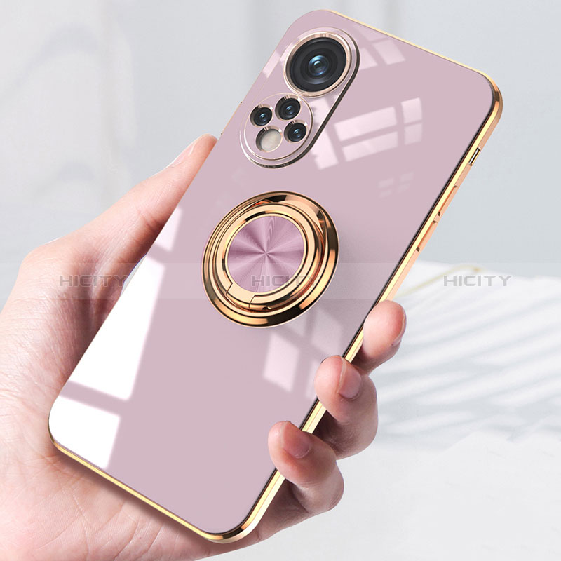 Funda Silicona Carcasa Ultrafina Goma con Magnetico Anillo de dedo Soporte AN1 para Huawei Nova 9 Pro