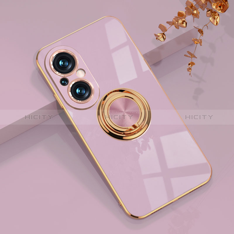 Funda Silicona Carcasa Ultrafina Goma con Magnetico Anillo de dedo Soporte AN1 para Huawei Nova 9 SE