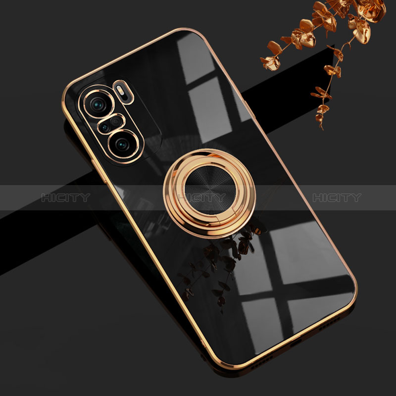 Funda Silicona Carcasa Ultrafina Goma con Magnetico Anillo de dedo Soporte AN1 para Xiaomi Mi 11i 5G