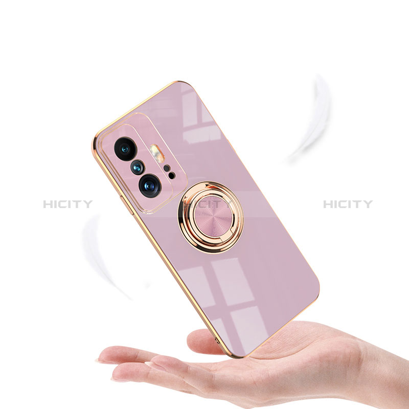 Funda Silicona Carcasa Ultrafina Goma con Magnetico Anillo de dedo Soporte AN1 para Xiaomi Mi 11T Pro 5G