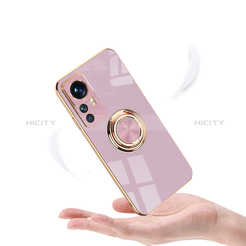 Funda Silicona Carcasa Ultrafina Goma con Magnetico Anillo de dedo Soporte AN1 para Xiaomi Mi 12T Pro 5G