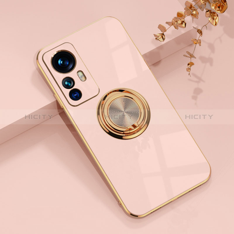 Funda Silicona Carcasa Ultrafina Goma con Magnetico Anillo de dedo Soporte AN1 para Xiaomi Redmi K50 Ultra 5G