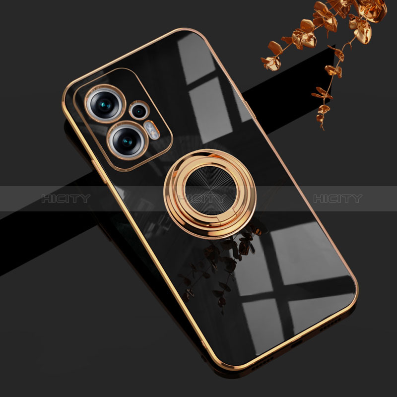 Funda Silicona Carcasa Ultrafina Goma con Magnetico Anillo de dedo Soporte AN1 para Xiaomi Redmi Note 12T Pro 5G