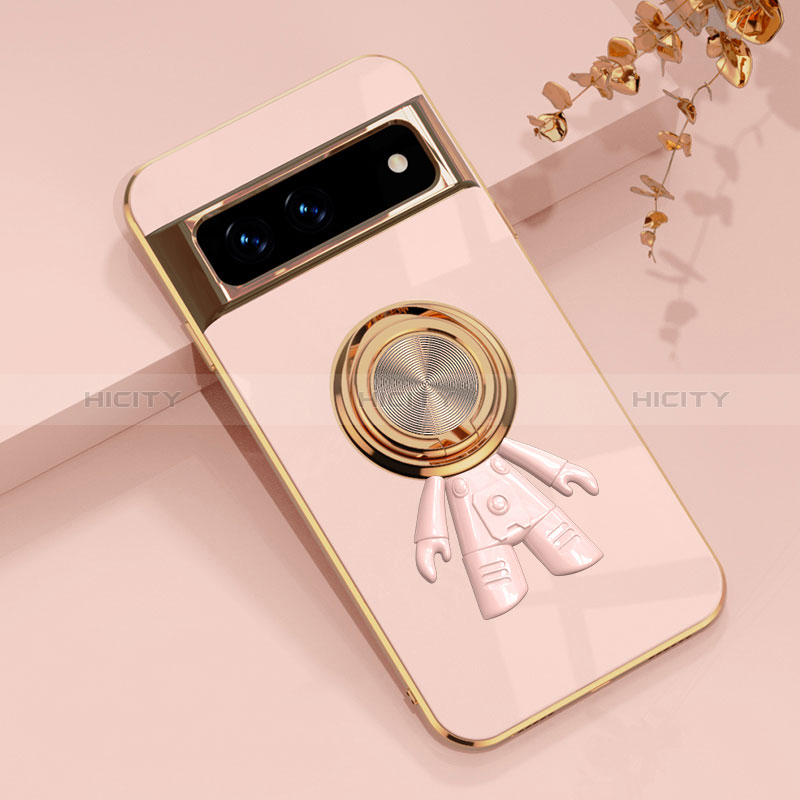 Funda Silicona Carcasa Ultrafina Goma con Magnetico Anillo de dedo Soporte AN2 para Google Pixel 7 Pro 5G