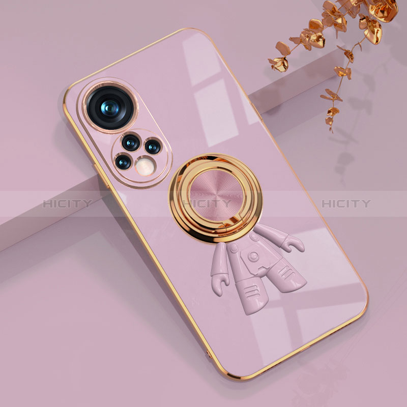 Funda Silicona Carcasa Ultrafina Goma con Magnetico Anillo de dedo Soporte AN2 para Huawei Honor 50 Pro 5G