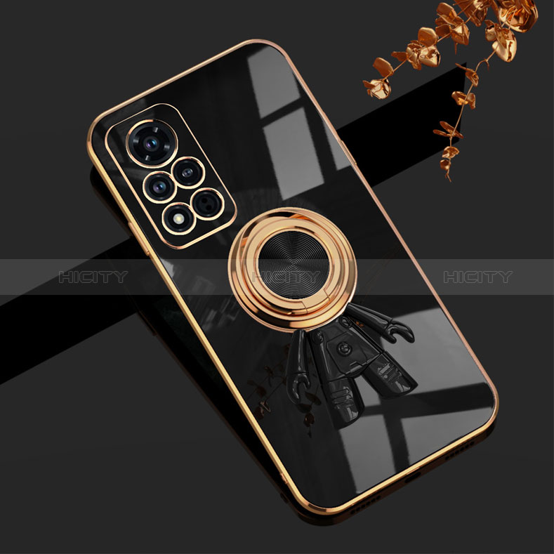 Funda Silicona Carcasa Ultrafina Goma con Magnetico Anillo de dedo Soporte AN2 para Huawei Honor V40 5G