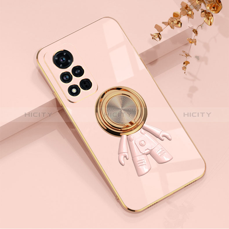 Funda Silicona Carcasa Ultrafina Goma con Magnetico Anillo de dedo Soporte AN2 para Huawei Honor V40 5G