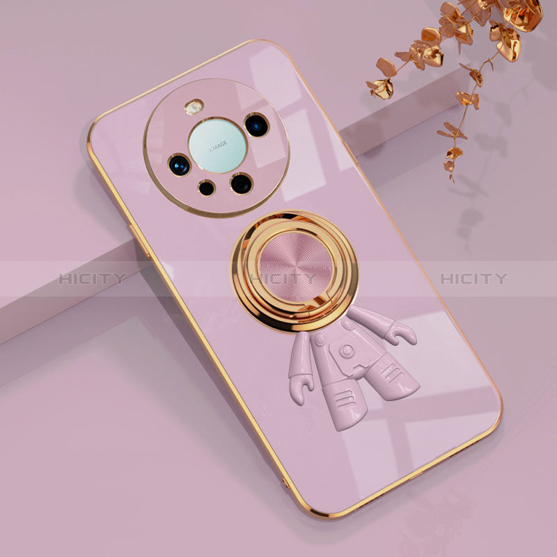 Funda Silicona Carcasa Ultrafina Goma con Magnetico Anillo de dedo Soporte AN2 para Huawei Mate 60