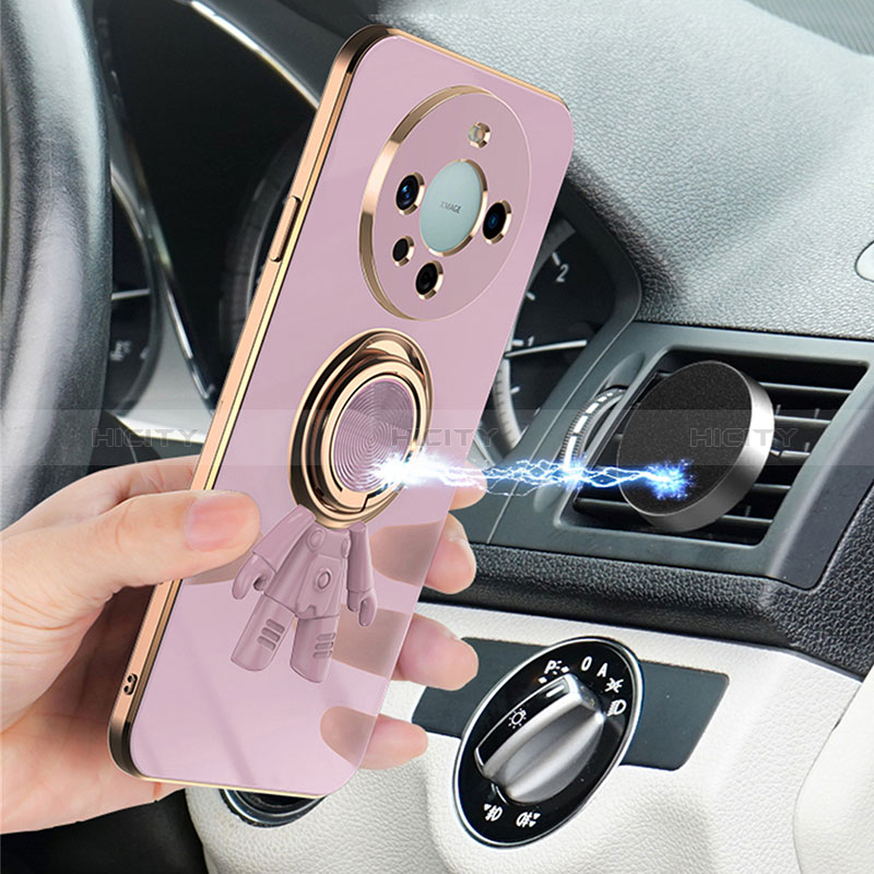 Funda Silicona Carcasa Ultrafina Goma con Magnetico Anillo de dedo Soporte AN2 para Huawei Mate 60