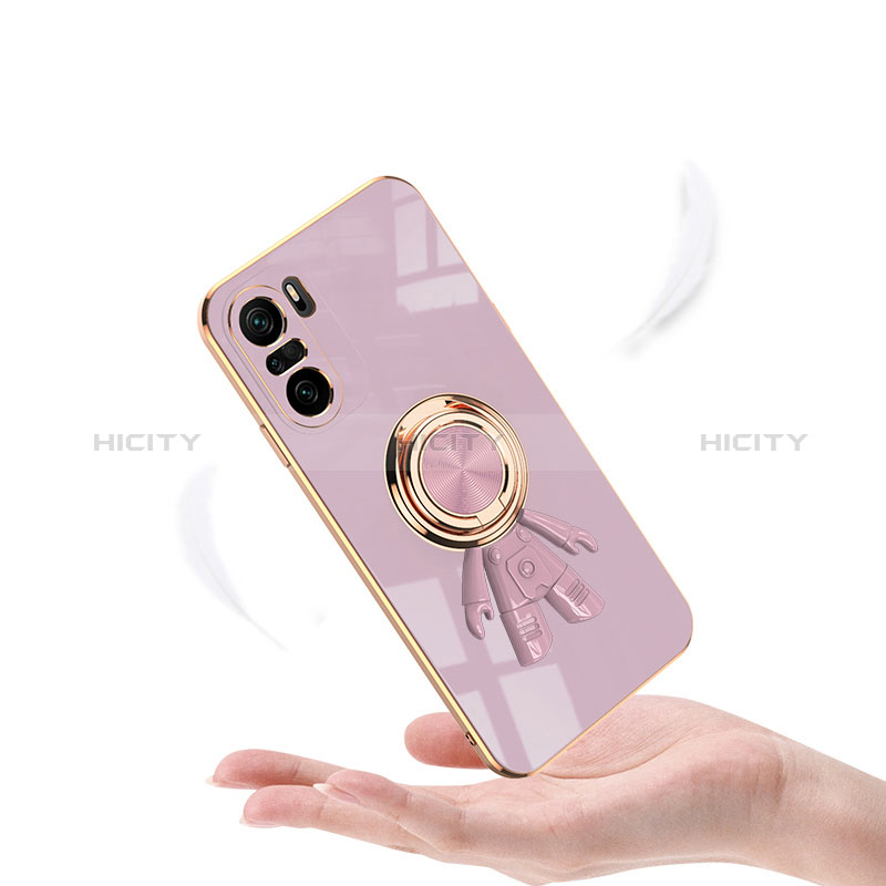 Funda Silicona Carcasa Ultrafina Goma con Magnetico Anillo de dedo Soporte AN2 para Xiaomi Mi 11i 5G