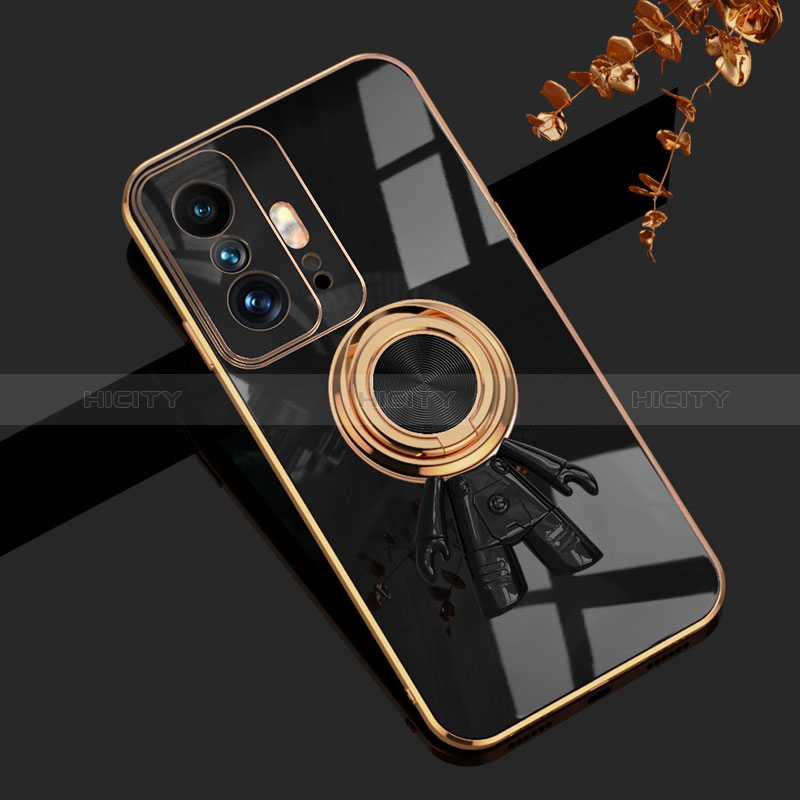 Funda Silicona Carcasa Ultrafina Goma con Magnetico Anillo de dedo Soporte AN2 para Xiaomi Mi 11T 5G