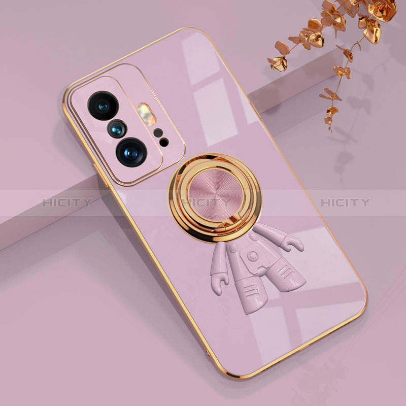 Funda Silicona Carcasa Ultrafina Goma con Magnetico Anillo de dedo Soporte AN2 para Xiaomi Mi 11T 5G