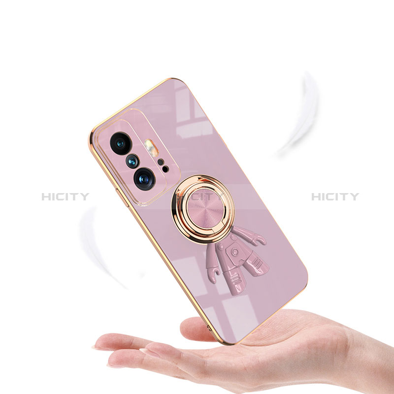 Funda Silicona Carcasa Ultrafina Goma con Magnetico Anillo de dedo Soporte AN2 para Xiaomi Mi 11T 5G