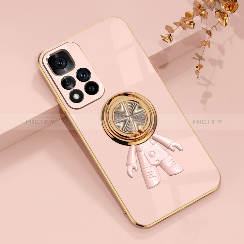 Funda Silicona Carcasa Ultrafina Goma con Magnetico Anillo de dedo Soporte AN2 para Xiaomi Poco M4 Pro 5G