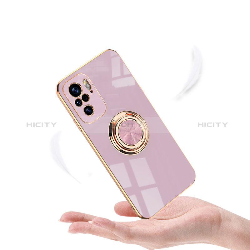 Funda Silicona Carcasa Ultrafina Goma con Magnetico Anillo de dedo Soporte AN2 para Xiaomi Poco M5S