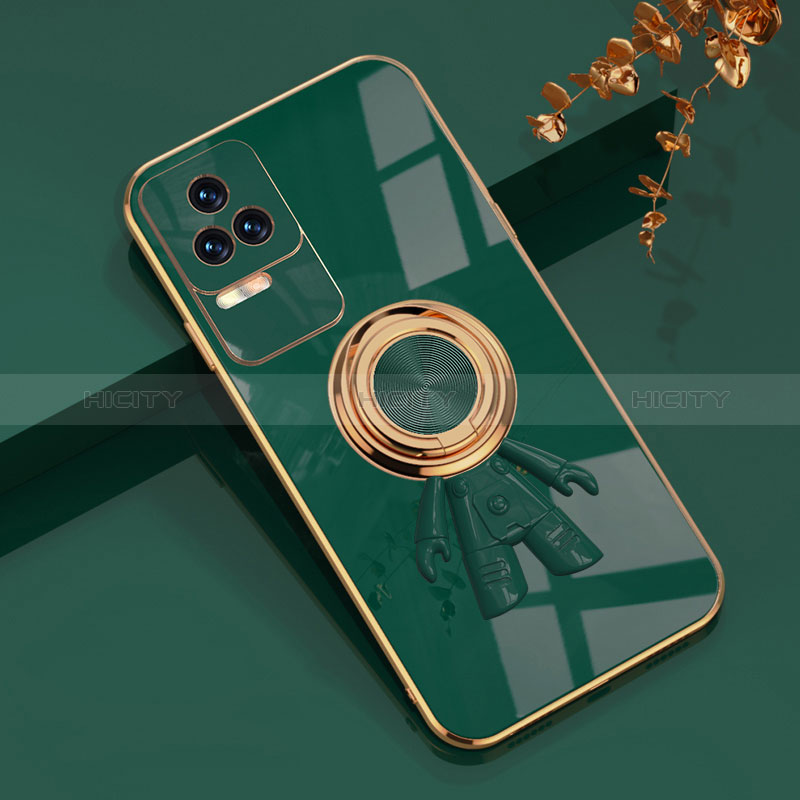 Funda Silicona Carcasa Ultrafina Goma con Magnetico Anillo de dedo Soporte AN2 para Xiaomi Redmi K50 Pro 5G Verde