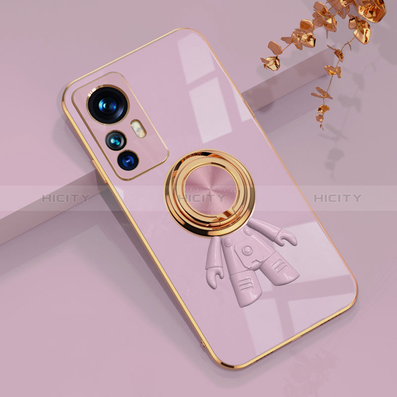 Funda Silicona Carcasa Ultrafina Goma con Magnetico Anillo de dedo Soporte AN2 para Xiaomi Redmi K50 Ultra 5G