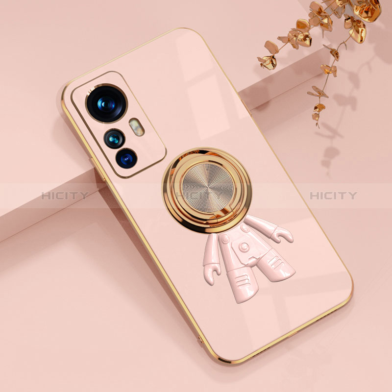 Funda Silicona Carcasa Ultrafina Goma con Magnetico Anillo de dedo Soporte AN2 para Xiaomi Redmi K50 Ultra 5G