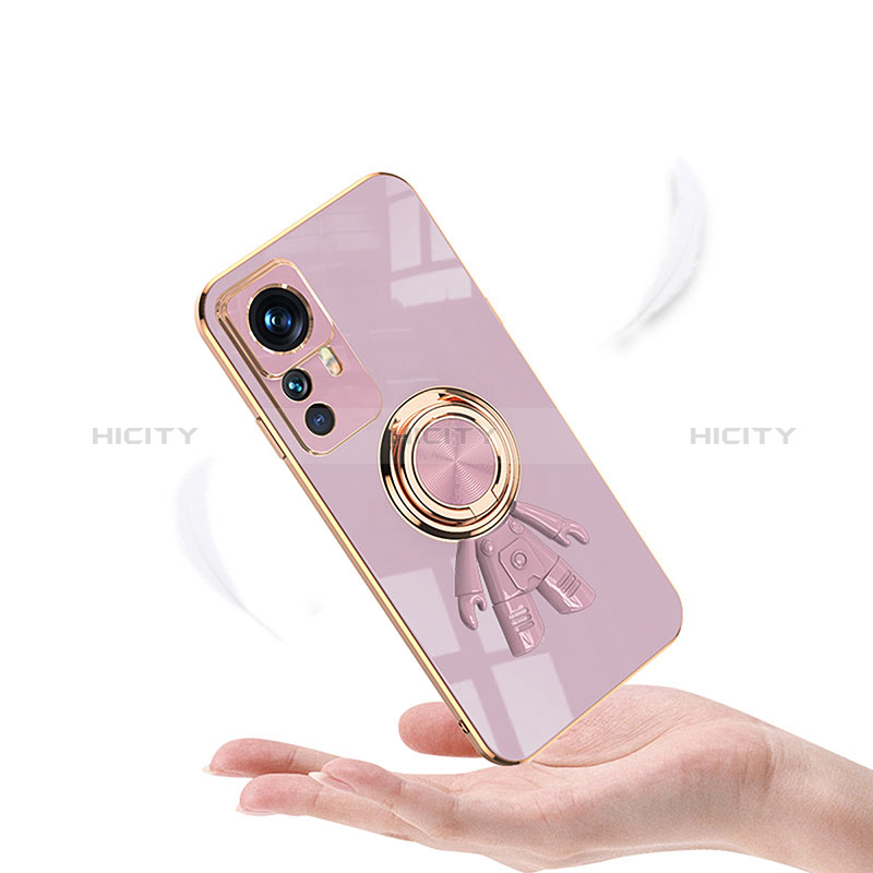 Funda Silicona Carcasa Ultrafina Goma con Magnetico Anillo de dedo Soporte AN2 para Xiaomi Redmi K50 Ultra 5G