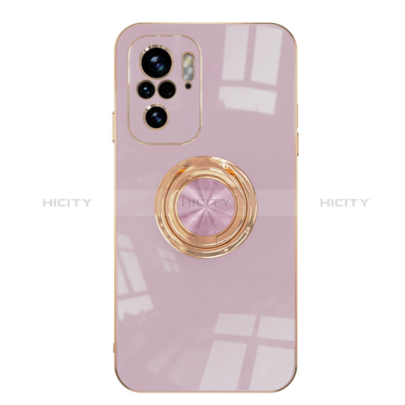 Funda Silicona Carcasa Ultrafina Goma con Magnetico Anillo de dedo Soporte AN2 para Xiaomi Redmi Note 10S 4G