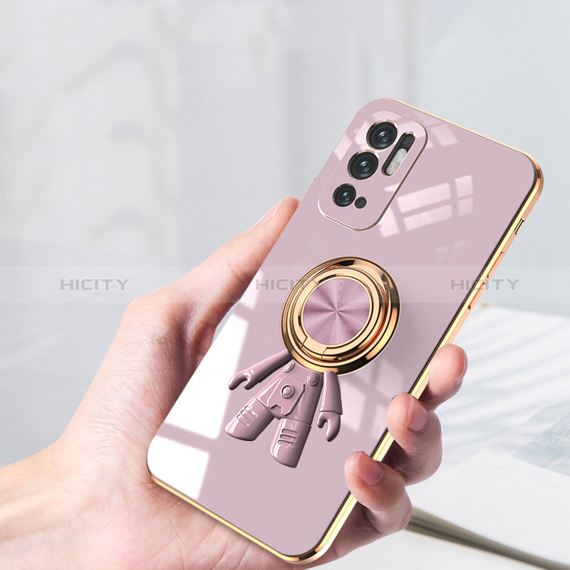 Funda Silicona Carcasa Ultrafina Goma con Magnetico Anillo de dedo Soporte AN2 para Xiaomi Redmi Note 10T 5G