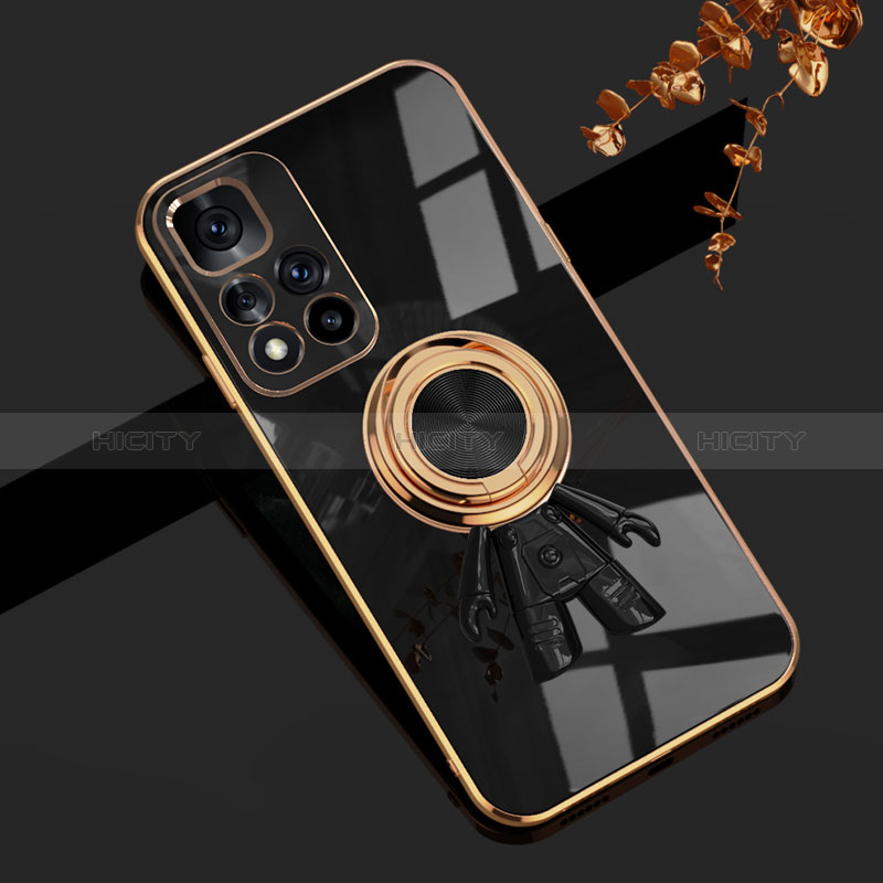 Funda Silicona Carcasa Ultrafina Goma con Magnetico Anillo de dedo Soporte AN2 para Xiaomi Redmi Note 11 Pro+ Plus 5G