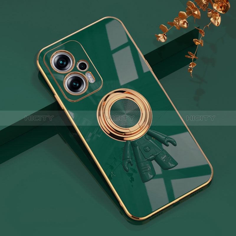 Funda Silicona Carcasa Ultrafina Goma con Magnetico Anillo de dedo Soporte AN2 para Xiaomi Redmi Note 11T Pro 5G