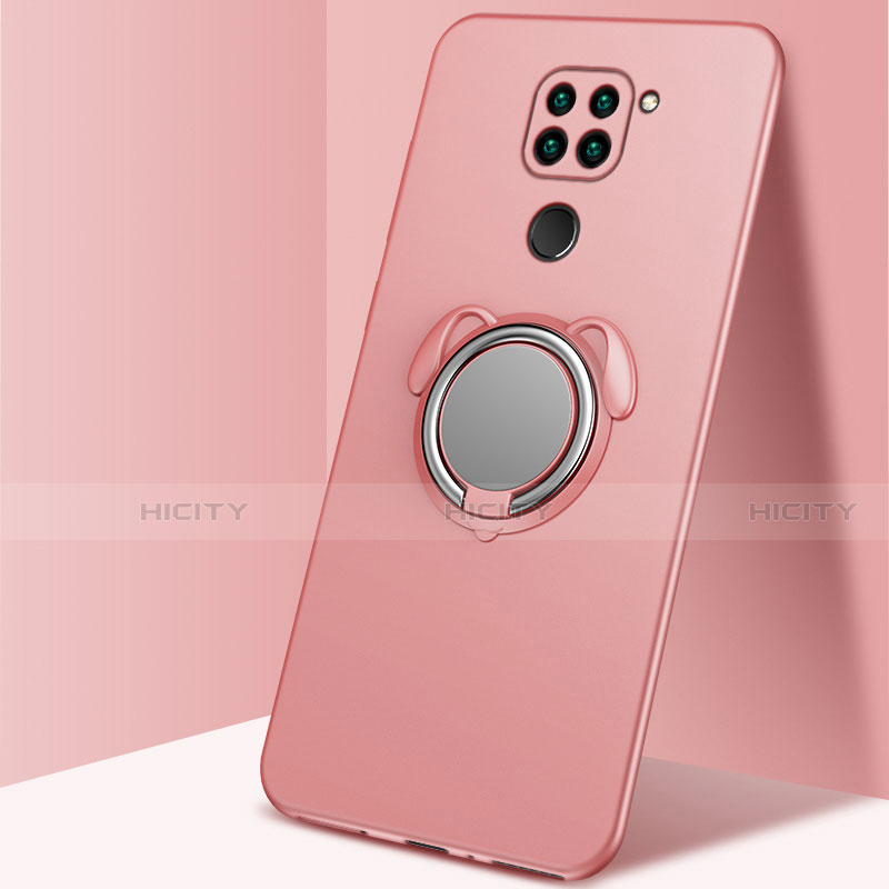 Funda Silicona Carcasa Ultrafina Goma con Magnetico Anillo de dedo Soporte G01 para Xiaomi Redmi Note 9