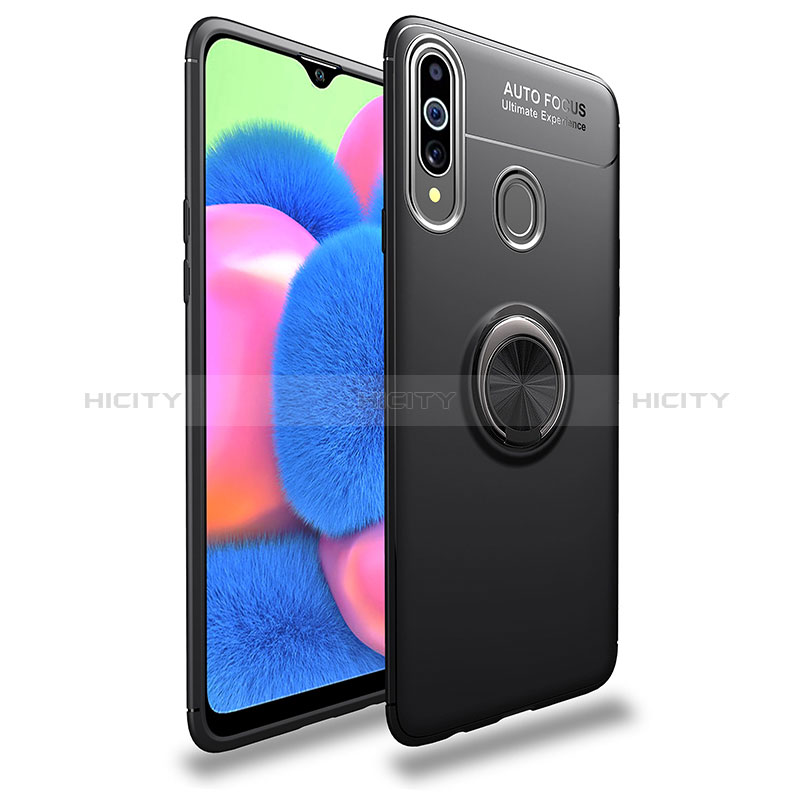 Funda Silicona Carcasa Ultrafina Goma con Magnetico Anillo de dedo Soporte JM1 para Samsung Galaxy A20s