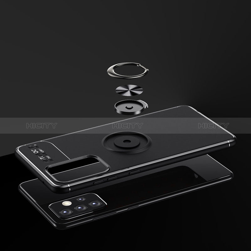 Funda Silicona Carcasa Ultrafina Goma con Magnetico Anillo de dedo Soporte JM1 para Samsung Galaxy A52s 5G