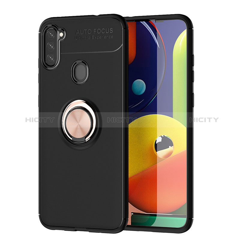 Funda Silicona Carcasa Ultrafina Goma con Magnetico Anillo de dedo Soporte JM1 para Samsung Galaxy M11