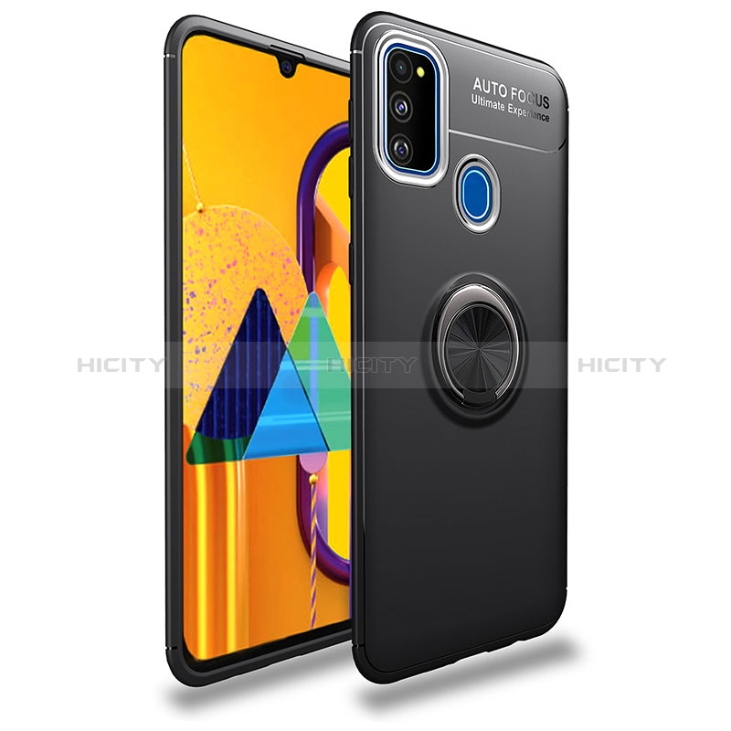 Funda Silicona Carcasa Ultrafina Goma con Magnetico Anillo de dedo Soporte JM1 para Samsung Galaxy M30s