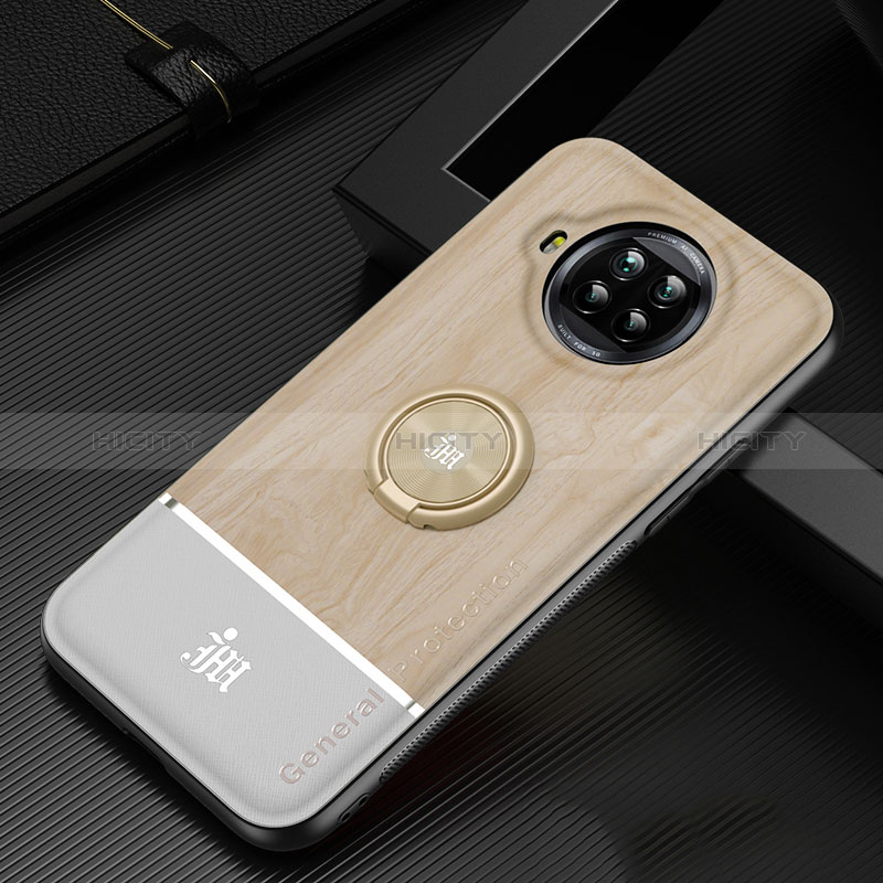 Funda Silicona Carcasa Ultrafina Goma con Magnetico Anillo de dedo Soporte JM1 para Xiaomi Mi 10T Lite 5G Oro