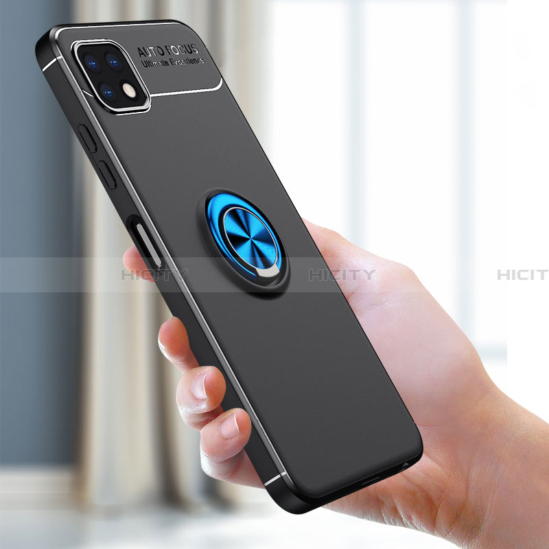 Funda Silicona Carcasa Ultrafina Goma con Magnetico Anillo de dedo Soporte JM2 para Samsung Galaxy A22 5G