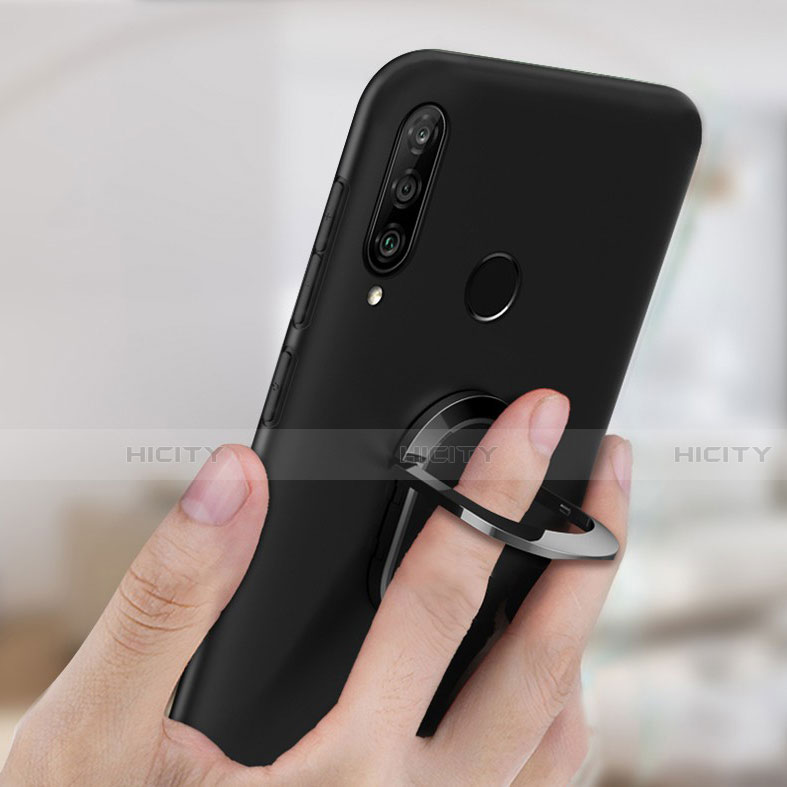 Funda Silicona Carcasa Ultrafina Goma con Magnetico Anillo de dedo Soporte para Huawei Honor 10i