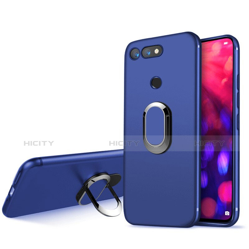 Funda Silicona Carcasa Ultrafina Goma con Magnetico Anillo de dedo Soporte para Huawei Honor V20