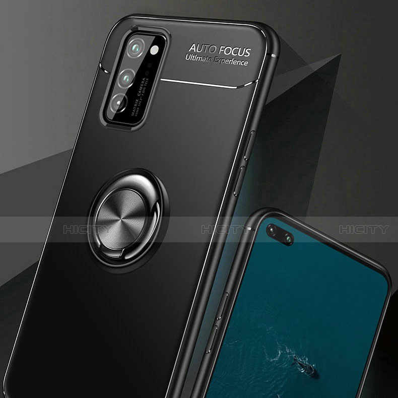 Funda Silicona Carcasa Ultrafina Goma con Magnetico Anillo de dedo Soporte para Huawei Honor V30 Pro 5G