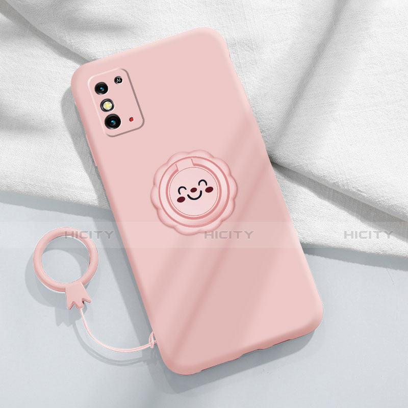 Funda Silicona Carcasa Ultrafina Goma con Magnetico Anillo de dedo Soporte para Huawei Honor X10 Max 5G