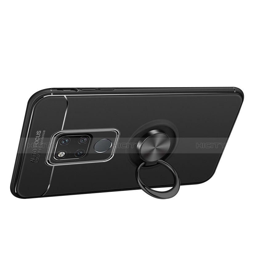 Funda Silicona Carcasa Ultrafina Goma con Magnetico Anillo de dedo Soporte para Huawei Mate 20