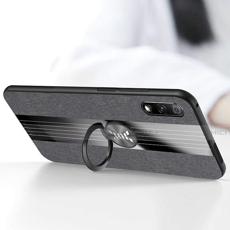 Funda Silicona Carcasa Ultrafina Goma con Magnetico Anillo de dedo Soporte para Huawei P Smart Z (2019)