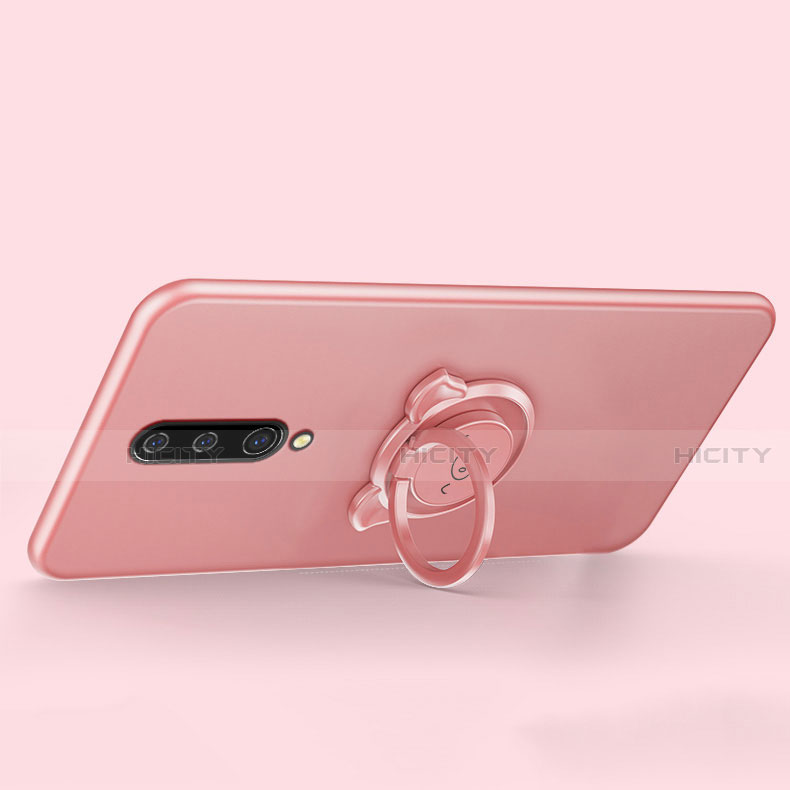 Funda Silicona Carcasa Ultrafina Goma con Magnetico Anillo de dedo Soporte para OnePlus 8