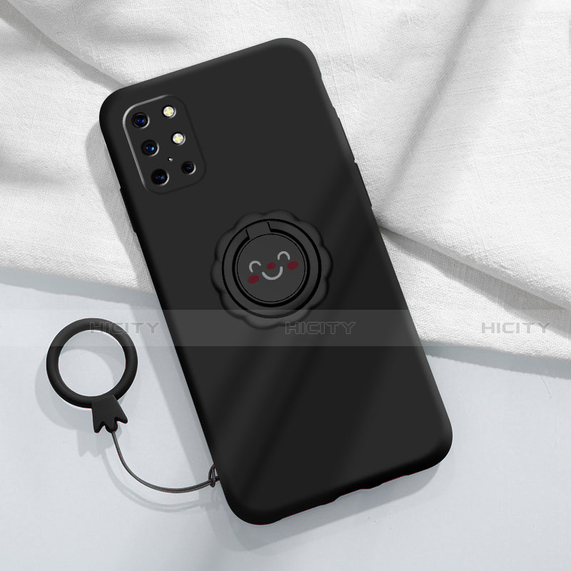 Funda Silicona Carcasa Ultrafina Goma con Magnetico Anillo de dedo Soporte para OnePlus 8T 5G