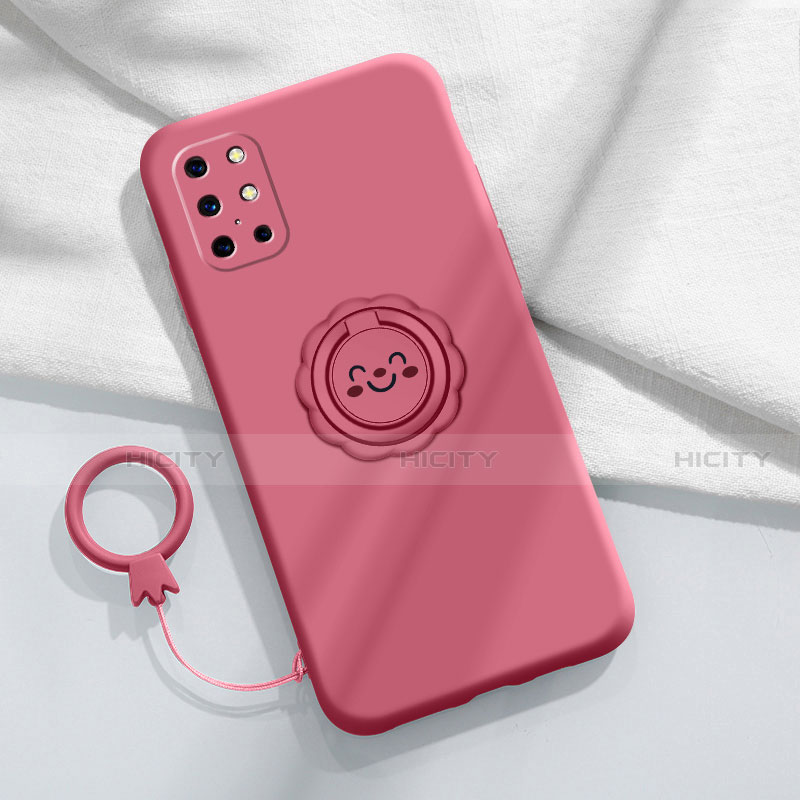 Funda Silicona Carcasa Ultrafina Goma con Magnetico Anillo de dedo Soporte para OnePlus 8T 5G