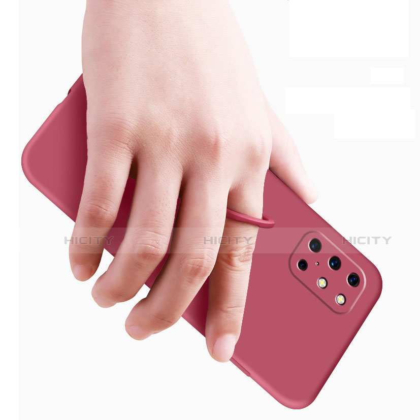 Funda Silicona Carcasa Ultrafina Goma con Magnetico Anillo de dedo Soporte para OnePlus 8T 5G