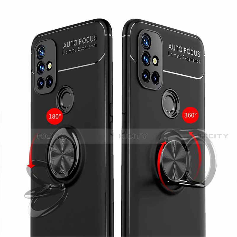 Funda Silicona Carcasa Ultrafina Goma con Magnetico Anillo de dedo Soporte para OnePlus Nord N10 5G