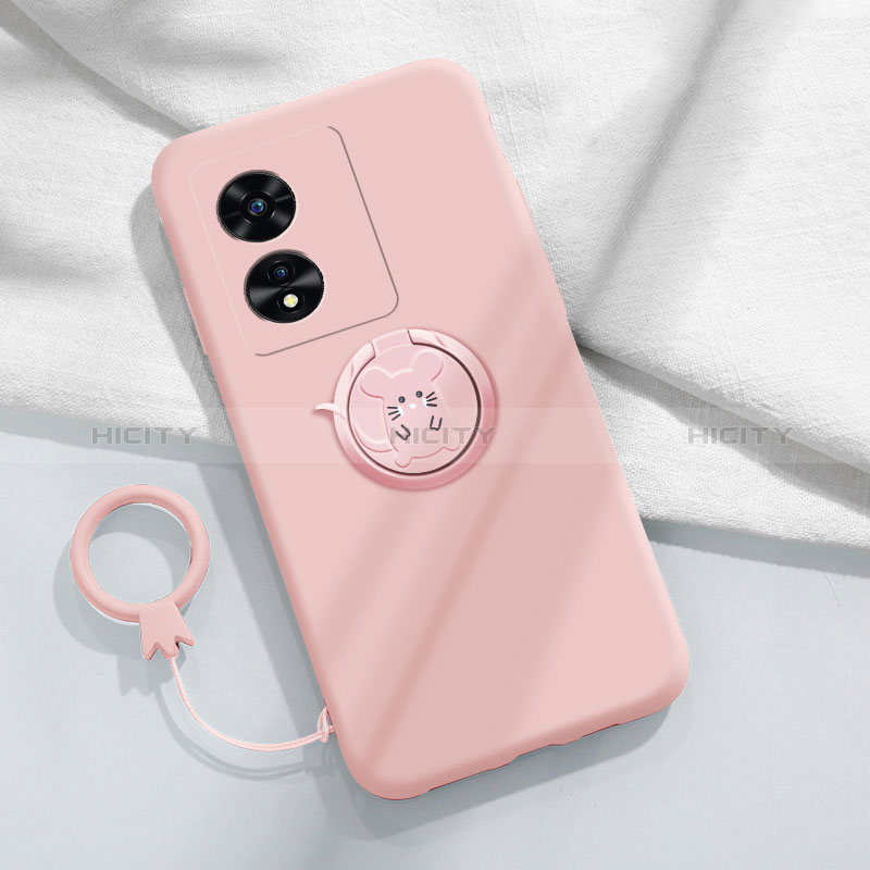 Funda Silicona Carcasa Ultrafina Goma con Magnetico Anillo de dedo Soporte para Oppo A1 5G